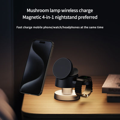 Fast 4 In 1 Foldable Variable Night Light Lamp Wireless Charger Station CUSTOM LOGO Qi Magnetic Wireless Charging